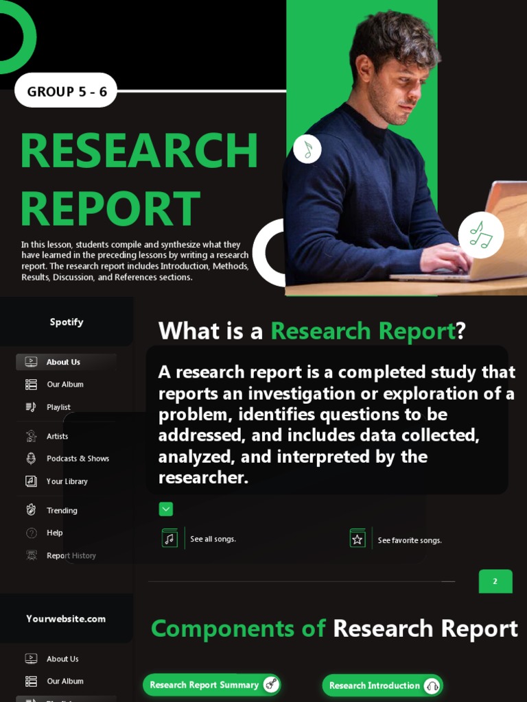 Group 5&6 Reading and Writing Research Report PDF Libraries Spotify