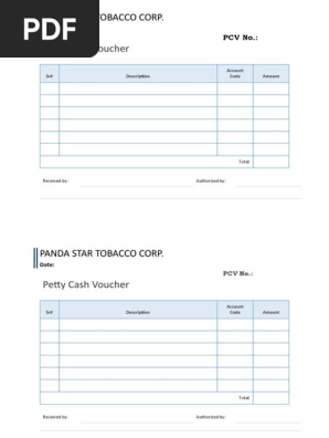 Petty Cash Voucher