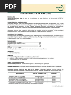 Sabouraud Dextrose Agar Sda Introduction Principle Composition