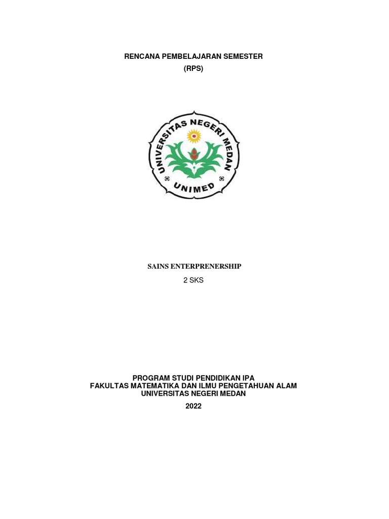 Rencana Pembelajaran Sains Enterpreneurship | PDF