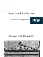 Read Greek Names on Ancient Greek Tombstones