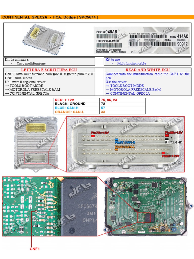 Bam SPC5674 Continental Gpec2a Fca | PDF