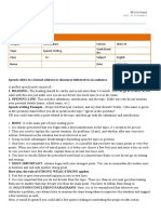 Speech Writing Format GR 11