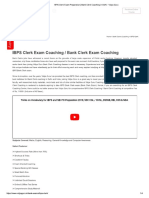 IBPS Cleark and Bank Clerk Exam Preparation Courses