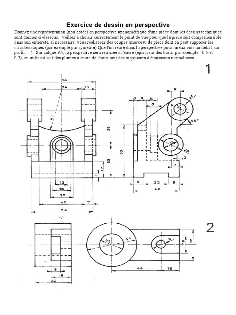 T1 Exercice de Dessin en Perspective | PDF | Ordinateurs