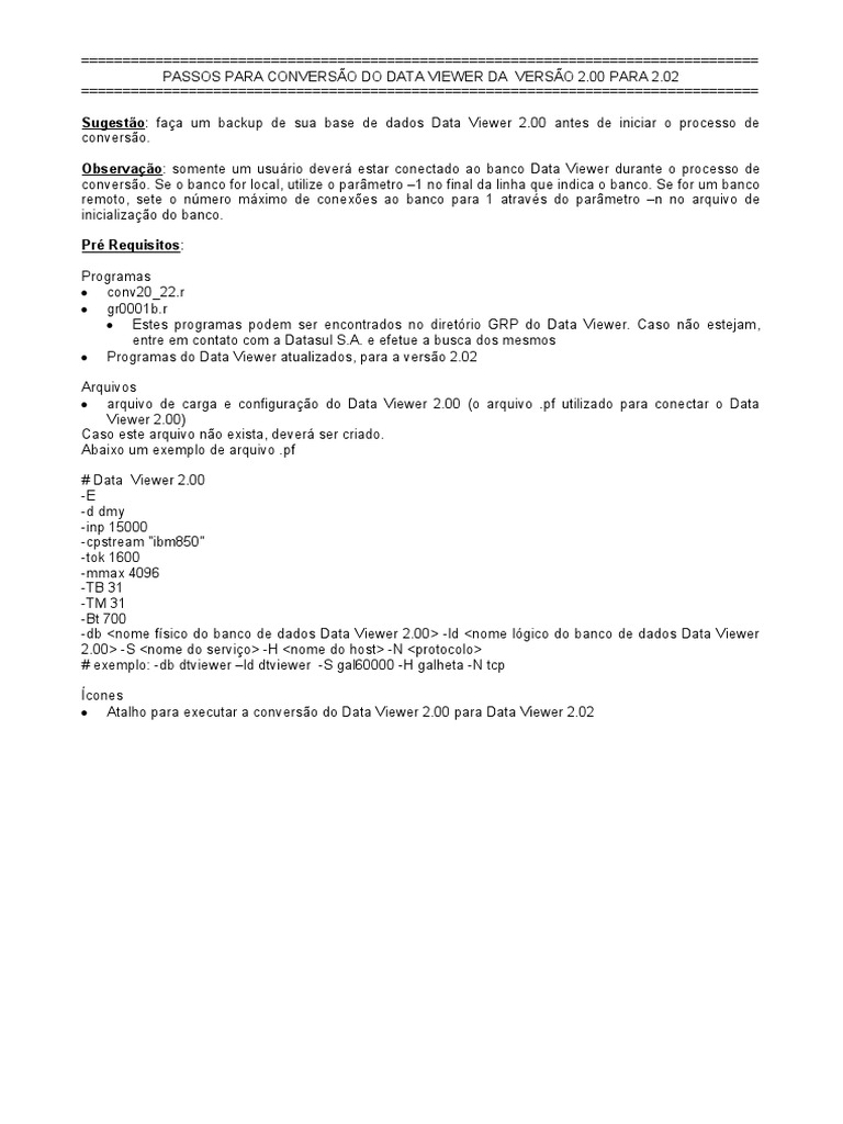 Conversao data viewer download gr tis pdf bancos de dados dados