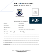 Advance Global College Admission Form