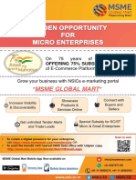Subsidy To Micro Enterprises For MSME Global Mart Gold Membership