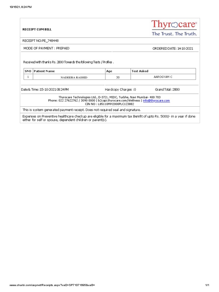 1 Checkup | PDF