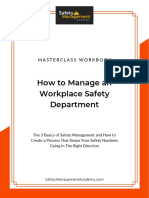 Workbook - How To Manage A Safety Department