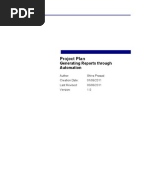 Sample Project Plan
