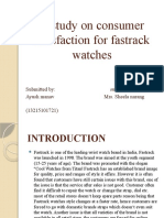 A Study On Consumer Satisfaction For Fastrack Watches