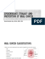 Epidemiology, Aetiology and Prevention of Oral Cancer