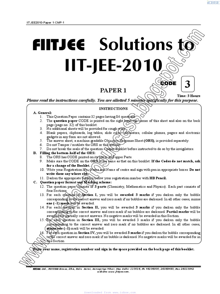 (WWW EntranceExam Net) IIT JEE Maths Sample Paper 7 PDF