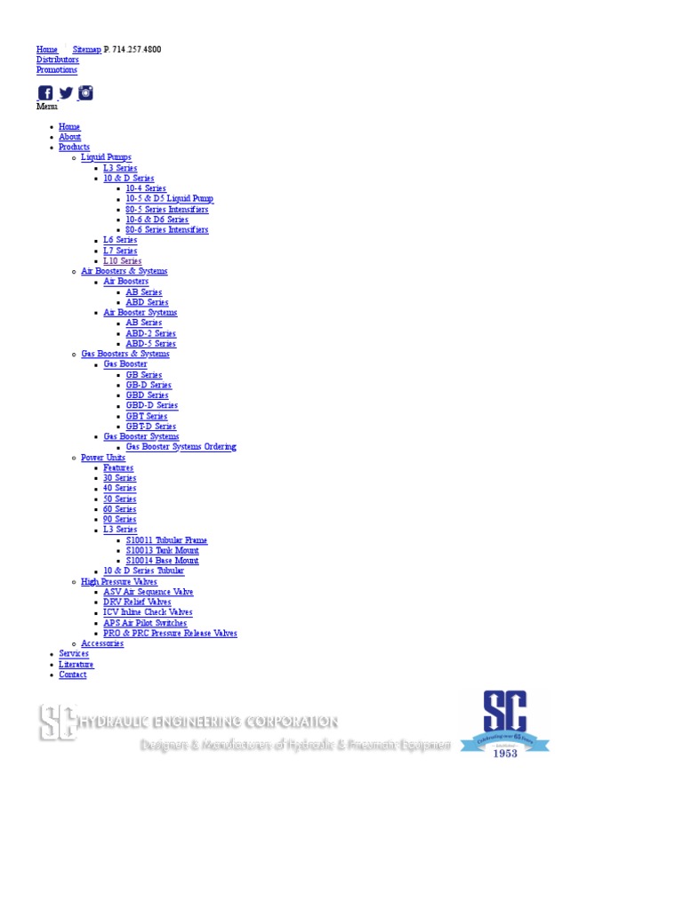 SC Hydraulic Engineering Corporation Product PDF Valve Pump