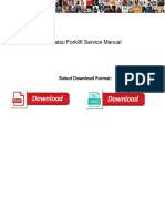 Komatsu Forklift Service Manual