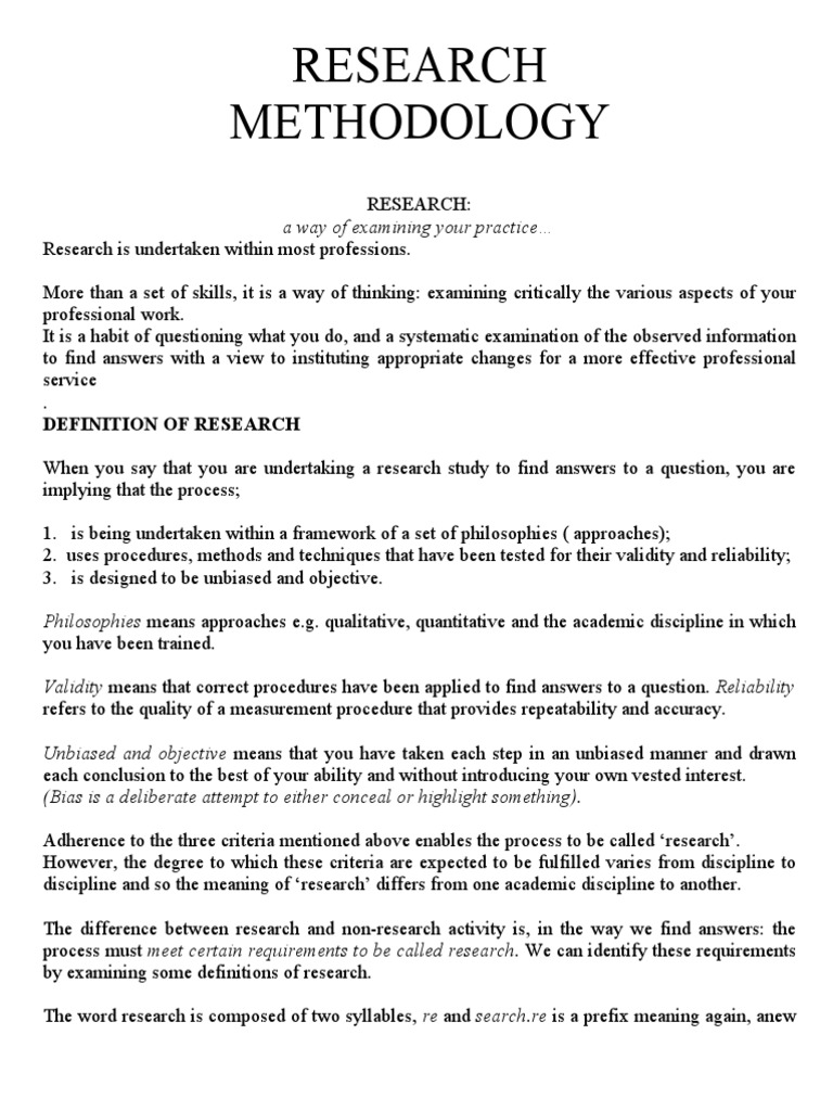Research Methodology Level Of Measurement Scientific Method