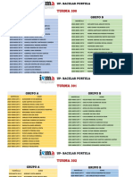 Lista de alunos da turma 300 da UP-Bacelar Portela