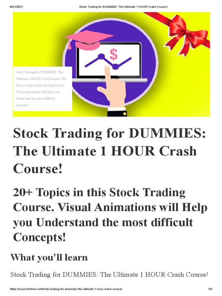 Stock trading for dummies the ultimate 1 hour crash course pdf