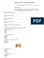 Soal PTS - UTS Bahasa Inggris Kelas 3 Semester 2