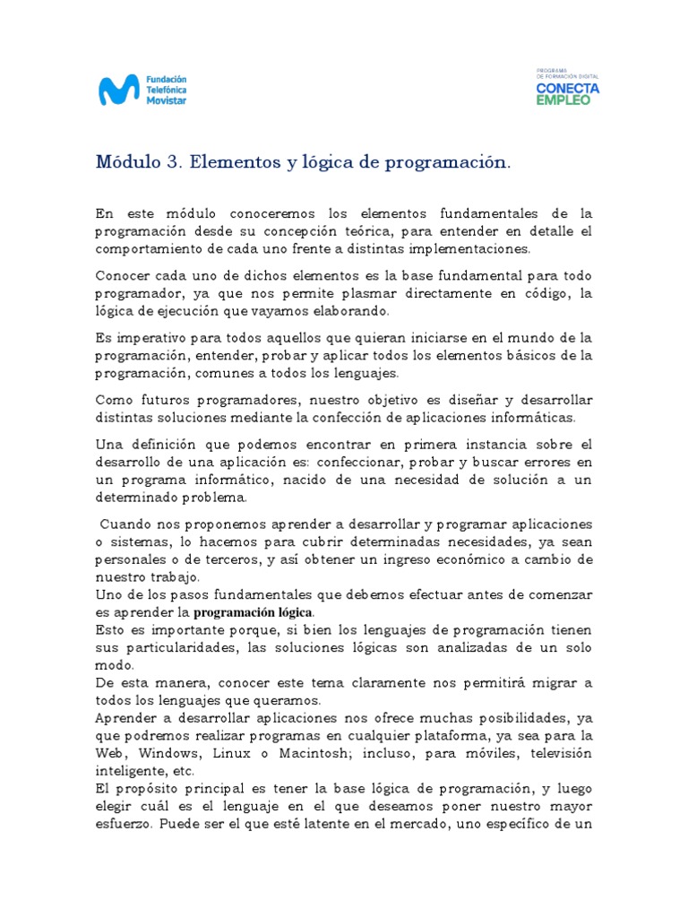 Fundamentos de Lógica en Programación | PDF | Lenguaje de programación ...