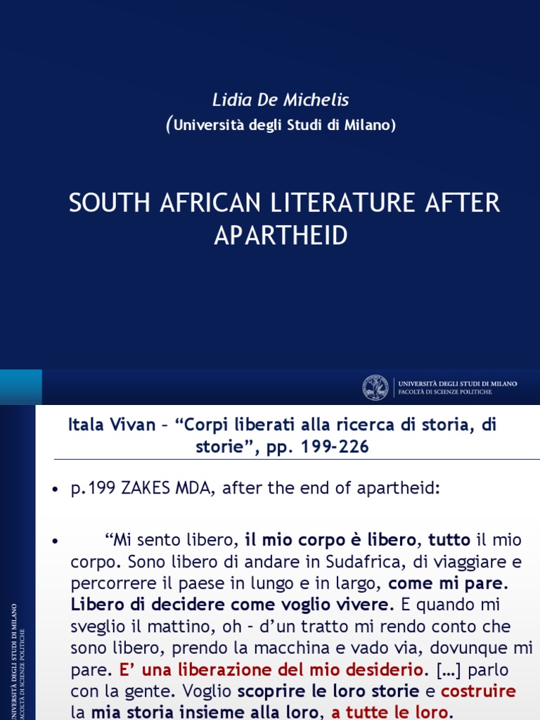 South African Literature After Apartheid | PDF