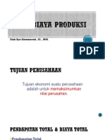 Teori Biaya Produksi