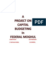 Presentation of Cpaital Budgeting