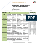 Rúbrica de Evaluación Gala Folclórica 2019