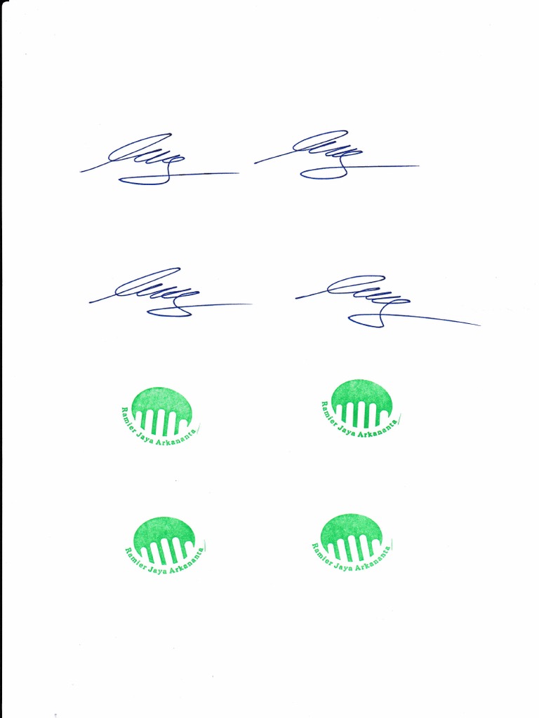 Contoh Tanda Tangan Dan Cap Stempel | PDF