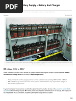 Substation DC Auxiliary Supply  Battery And Charger Applications