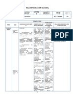 Planificación anual de Educación Artística 2014