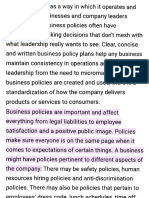 Why Business Policies Are Important For Consistency And Standardization