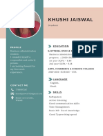 Khushi Jaiswal Resume