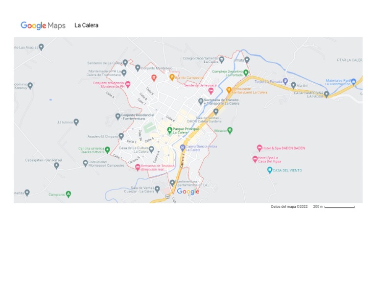 La Calera - Google Maps | PDF