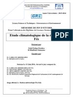 Etude Climatologique de La Région de Fés - EL RHAFFOULI Oumayma