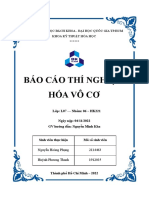 Báo cáo thí nghiệm hóa vô cơ