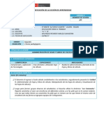 Planificación de La Sesión de Aprendizaje