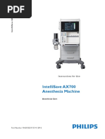 IFU - IntelliSave AX700 Anesthesia Machine - English