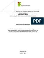 Análise da gestão de resíduos em aviário