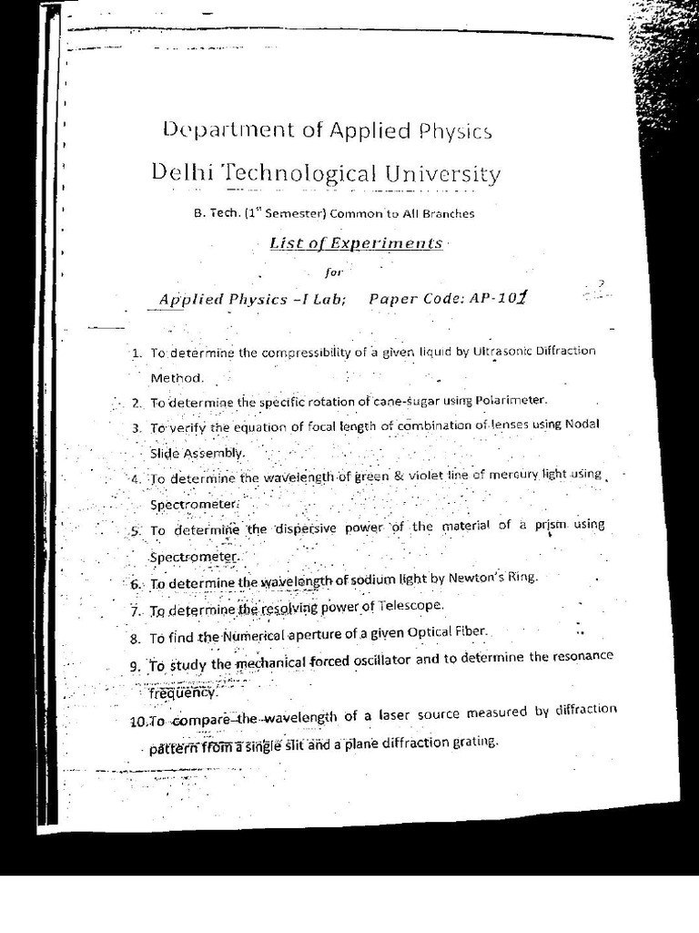 Physics Lab Manual