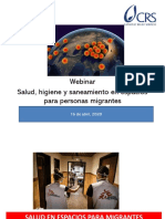 Webinar Higiene Salud y Saneamiento