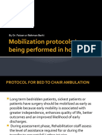 Mobilization Protocols (As Being Performed in Hospitals