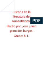 Historia de La Literatura Del Romanticismo