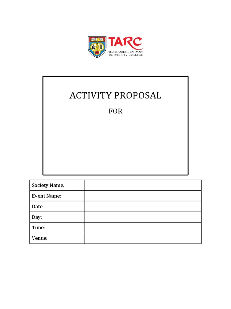 Event Activity Proposal Template | PDF | Career & Growth