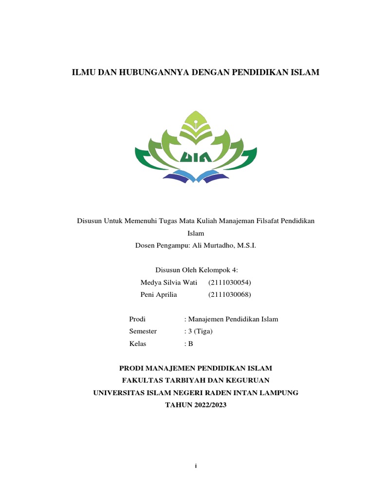 Integrasi Ilmu dan Pendidikan Islam | PDF