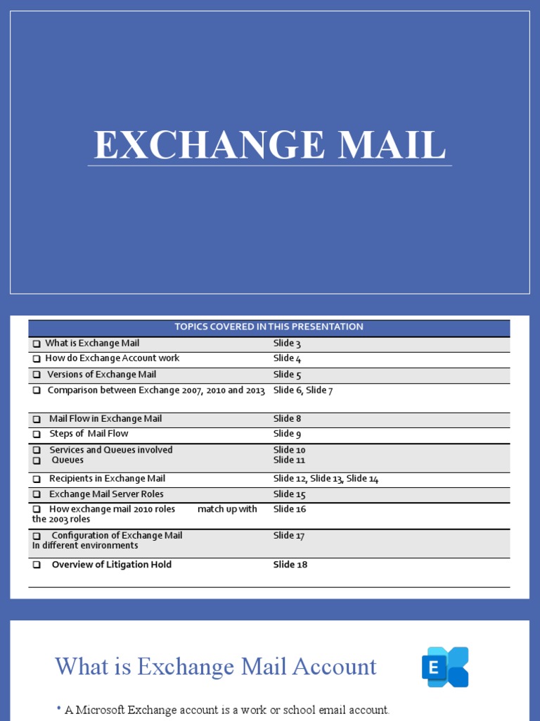 microsoft exchange server mail