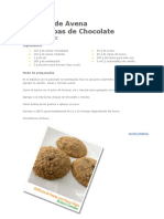 Galletas de Avena Con Chispas de Chocolate - Chef Maricú Ortiz