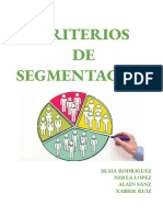 Criterios de Segmentación