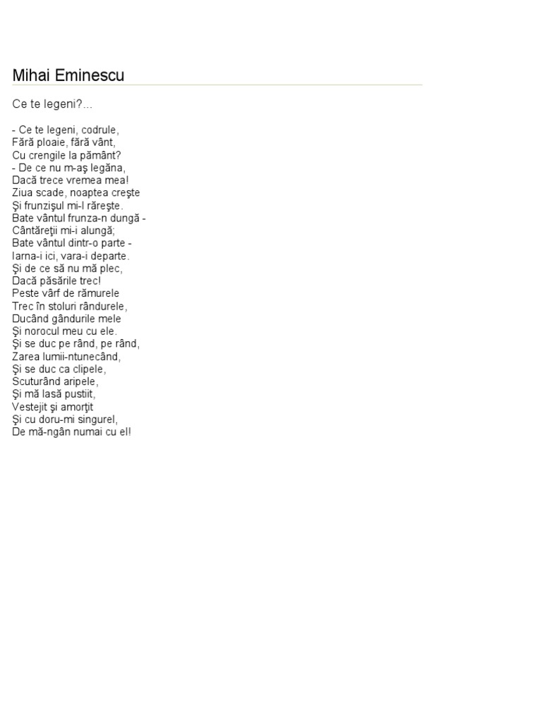 Ce Te Legeni?... | PDF
